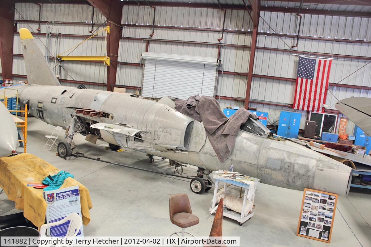 141882, Grumman F-11A Tiger C/N 199, Under restoration At Valiant Air Command Air Museum, Space Center Executive Airport (North East Side), Titusville, Florida