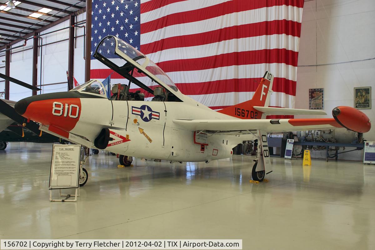 156702, North American T-2C Buckeye C/N 318-17, At Valiant Air Command Air Museum, Space Coast Regional  Airport (North East Side), Titusville, Florida