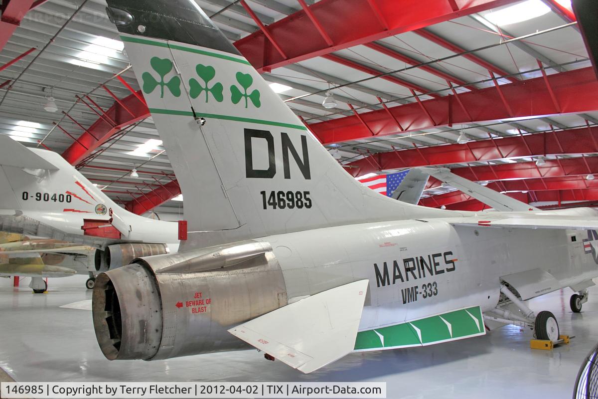 146985, Vought F-8K Crusader C/N 726, At Valiant Air Command Air Museum, Space Coast Regional  Airport (North East Side), Titusville, Florida