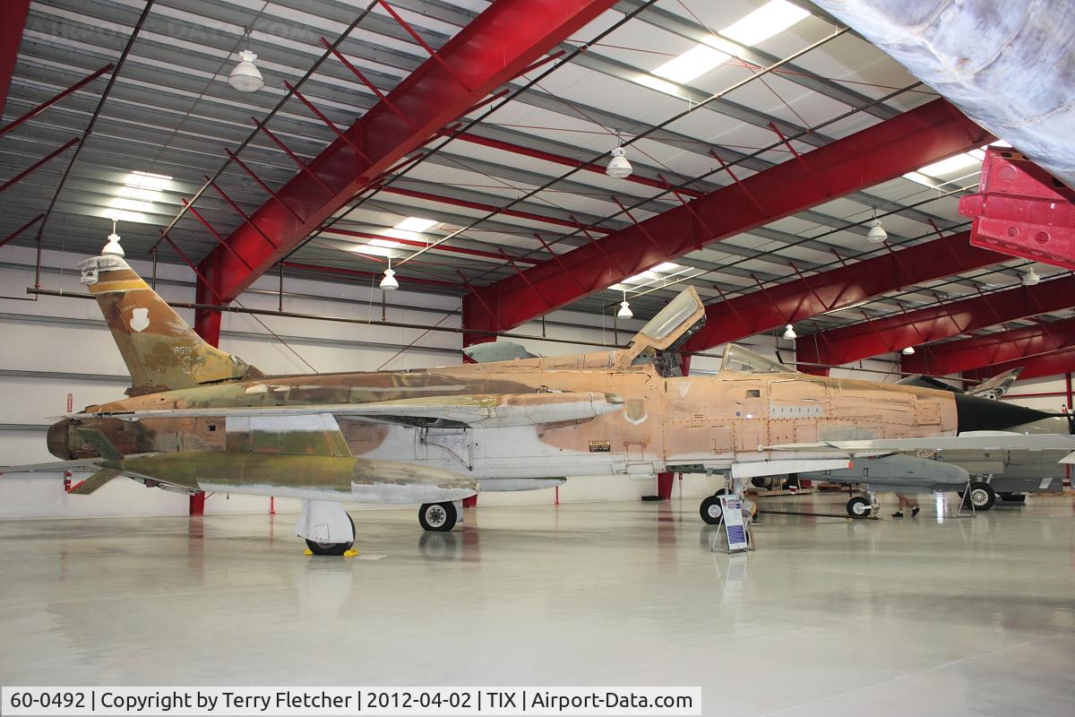 60-0492, 1960 Republic F-105D Thunderchief C/N D180, At Valiant Air Command Air Museum, Space Coast Regional  Airport (North East Side), Titusville, Florida