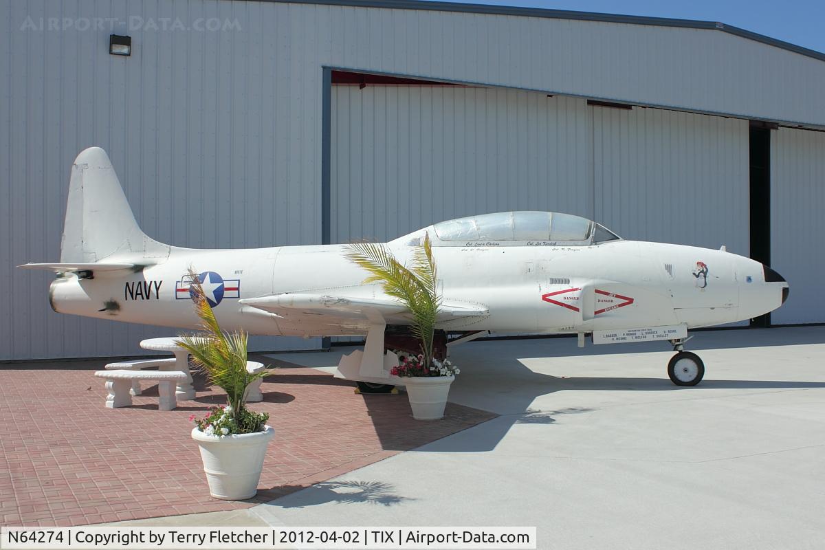 N64274, 1957 Lockheed T-33A Shooting Star C/N 57-0569 (580-1219), At Valiant Air Command Air Museum, Space Coast Regional  Airport (North East Side), Titusville, Florida