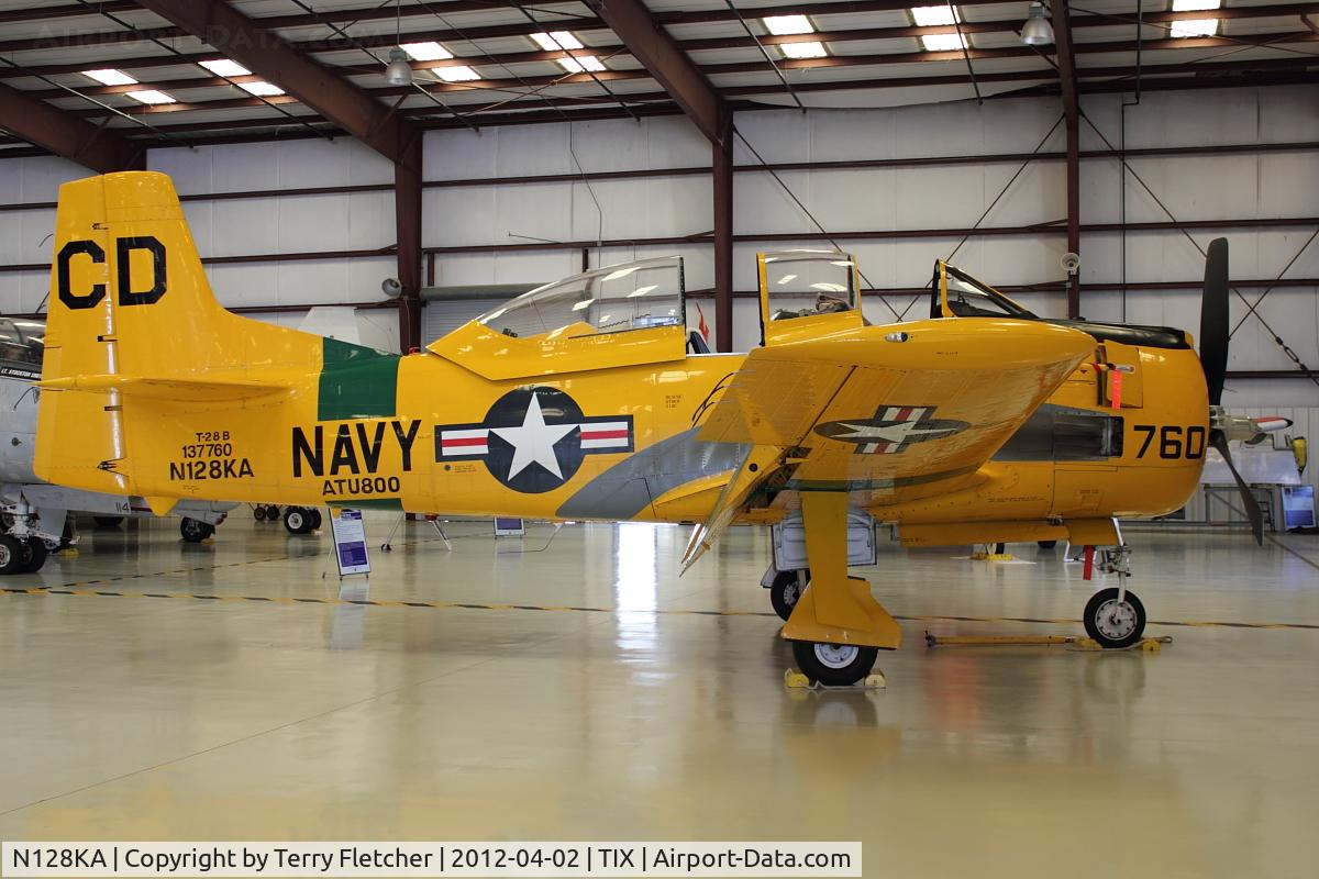 N128KA, 1958 North American T-28B Trojan C/N 200-123 (137760), At Valiant Air Command Air Museum, Space Coast Regional  Airport (North East Side), Titusville, Florida