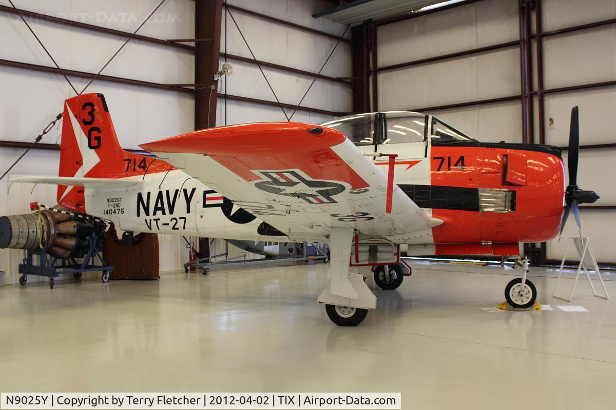 N9025Y, 1956 North American T-28C Trojan C/N 226-152, At Valiant Air Command Air Museum, Space Coast Regional  Airport (North East Side), Titusville, Florida