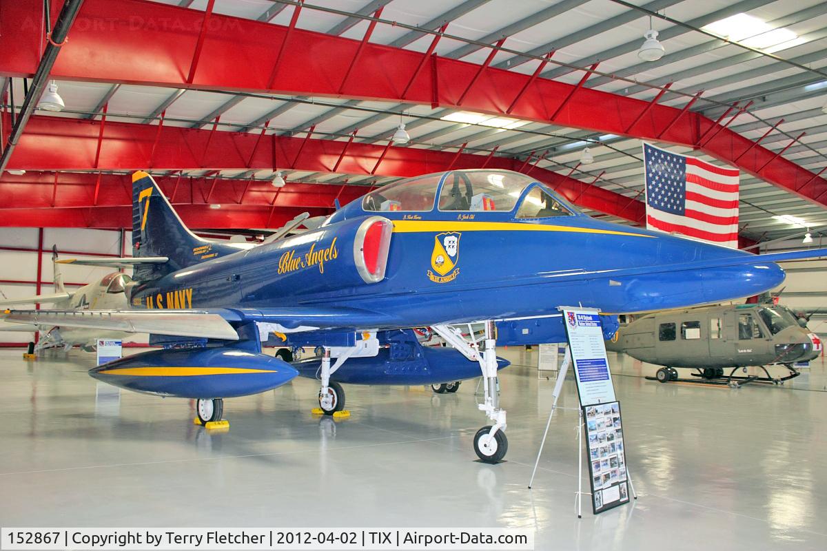 152867, Douglas TA-4F Skyhawk C/N 13513, At Valiant Air Command Air Museum, Space Coast Regional  Airport (North East Side), Titusville, Florida