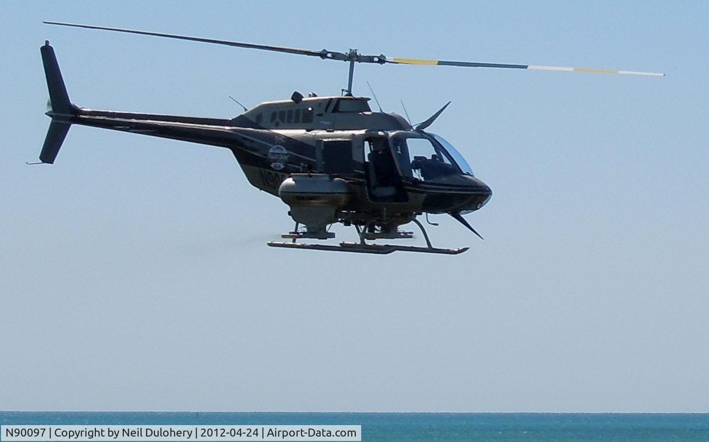 N90097, 1975 Bell 206B C/N 1587, Seen flying at Tavernier on April 24, 2012