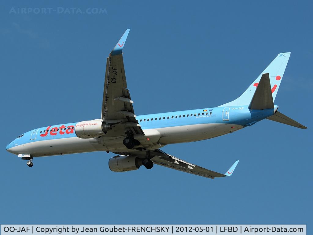 OO-JAF, 2007 Boeing 737-8K5 C/N 35133, TB2830 from Casablanca landing runway 23