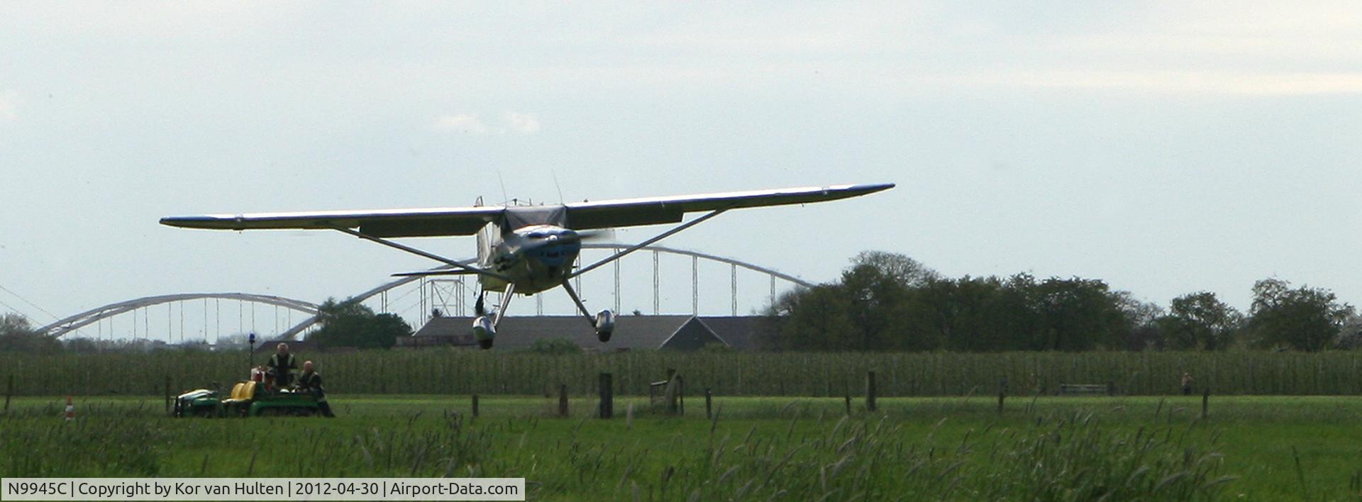 N9945C, 1959 Silvaire 8F C/N S-49, Landing at Orange Airport Werkhoven (NL) at Quensday. 30th of April 2012