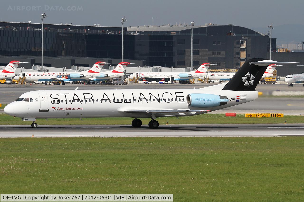 OE-LVG, 1994 Fokker 100 (F-28-0100) C/N 11520, Austrian arrows