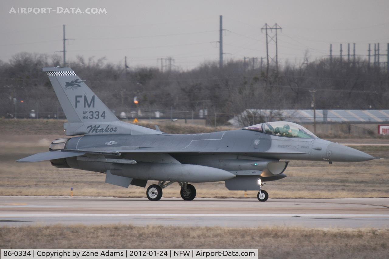 86-0334, 1986 General Dynamics F-16C Fighting Falcon C/N 5C-440, At NASJRB Fort Worth