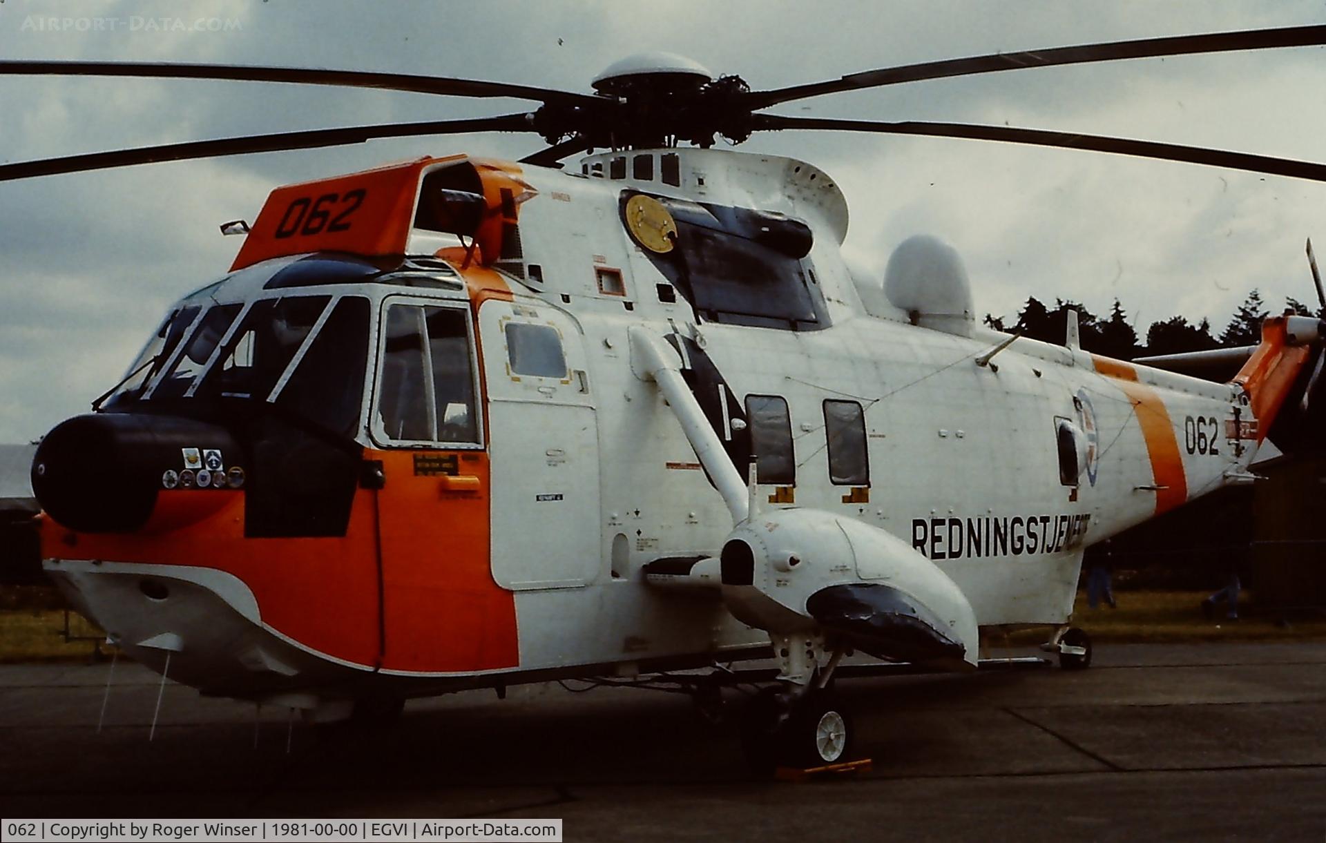 062, 1972 Westland Sea King Mk.43 C/N WA747, Norwegian Sea King at the 1981 IAT held at RAF Greenham Common, UK.