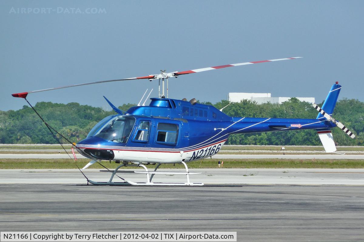 N21166, 1981 Bell 206B JetRanger III C/N 3447, At Space Coast Regional Airport , Florida