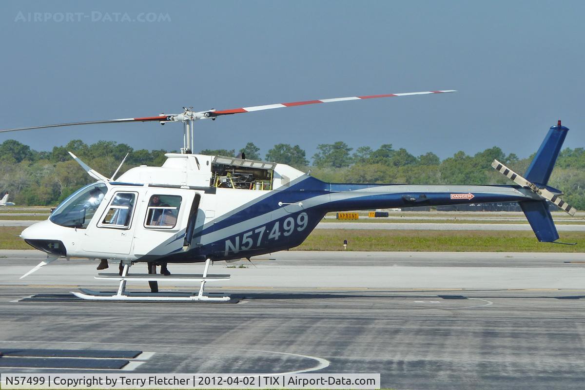 N57499, 1980 Bell 206B C/N 3086, At Space Coast Regional Airport , Florida