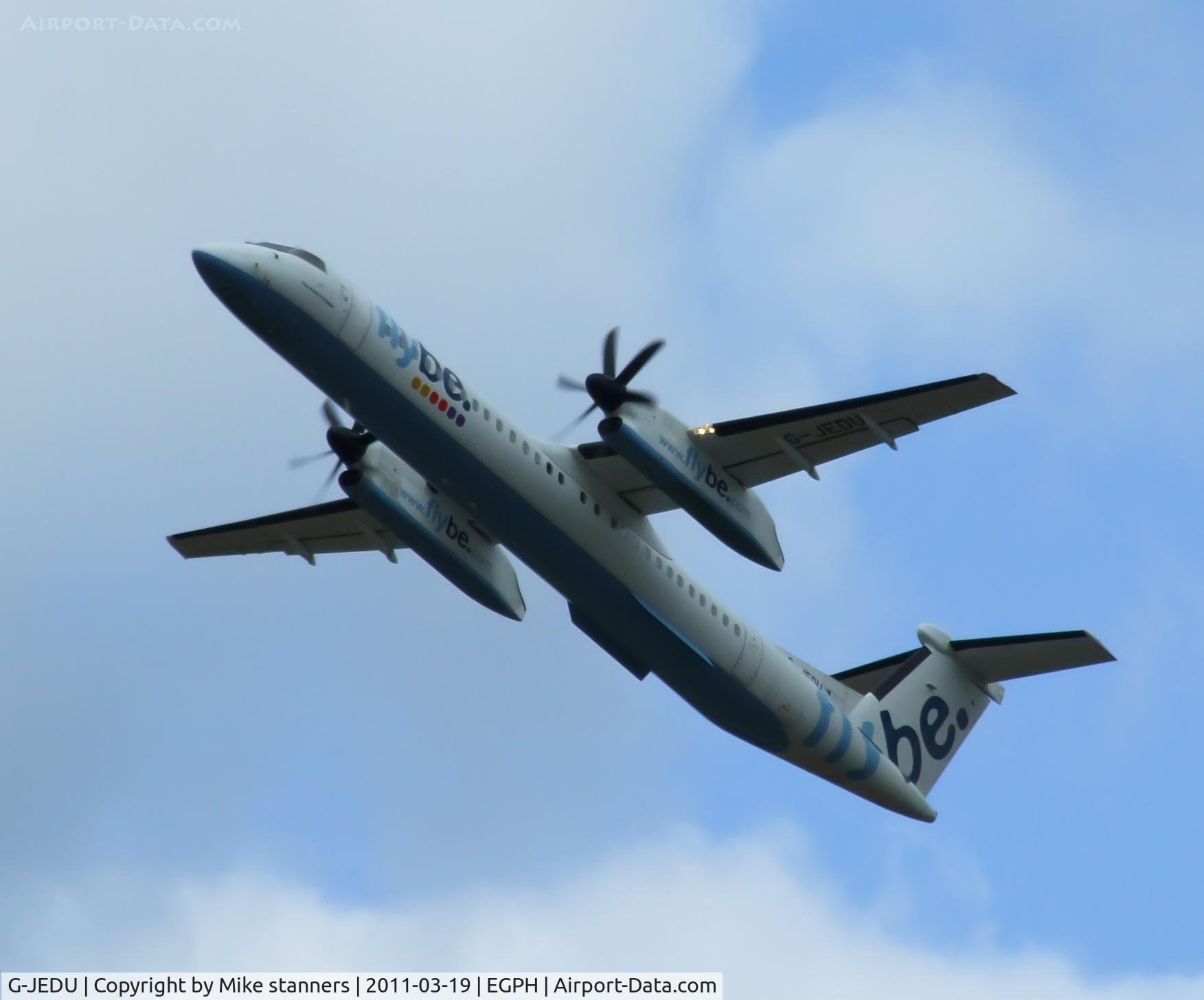 G-JEDU, 2004 De Havilland Canada DHC-8-402Q Dash 8 C/N 4089, Flybe Dash 8 departs runway 24