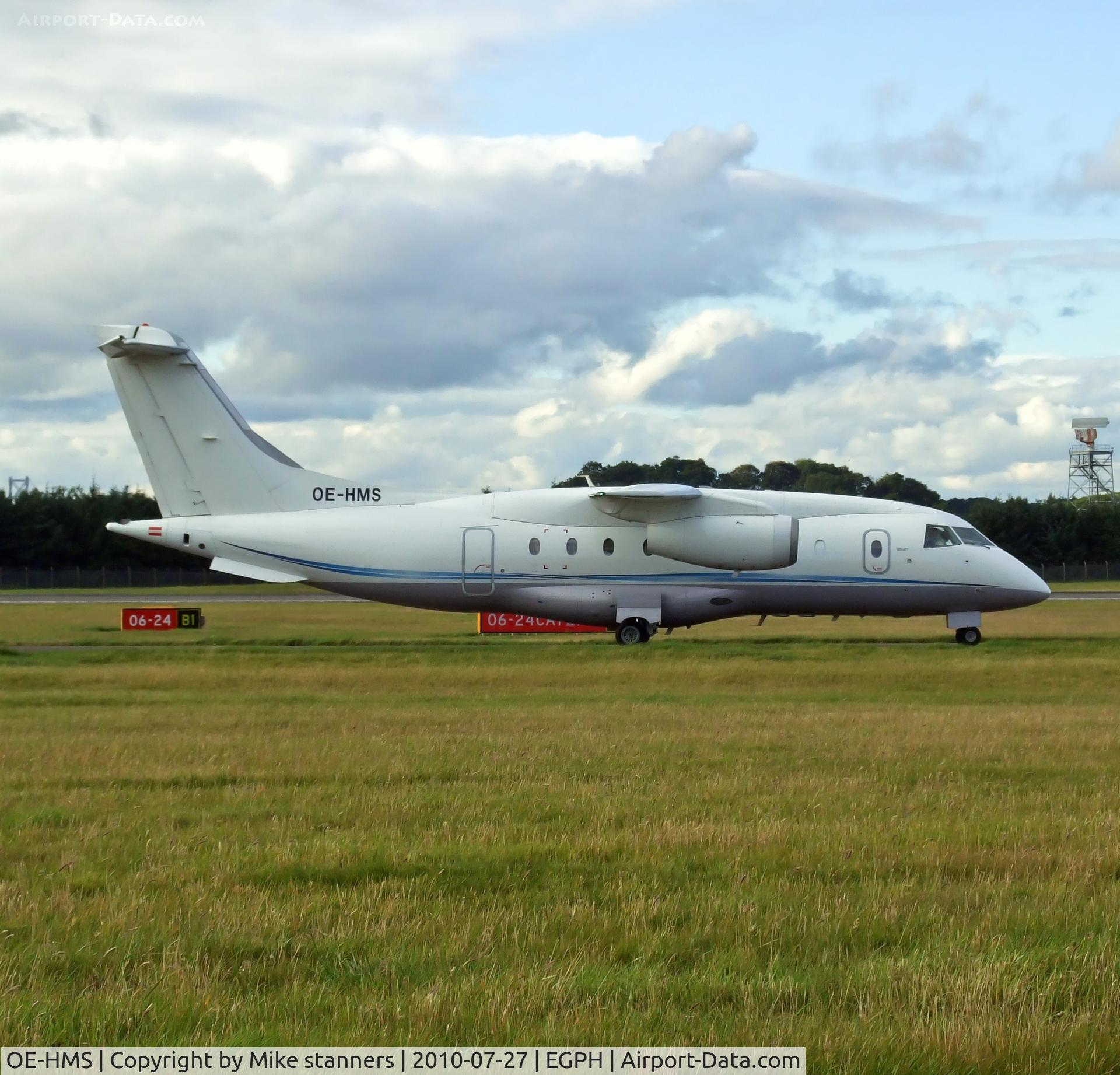 OE-HMS, 1999 Fairchild Dornier 328-300 328JET C/N 3121, Tyrolean jet services Do.328 jet arrives at EDI