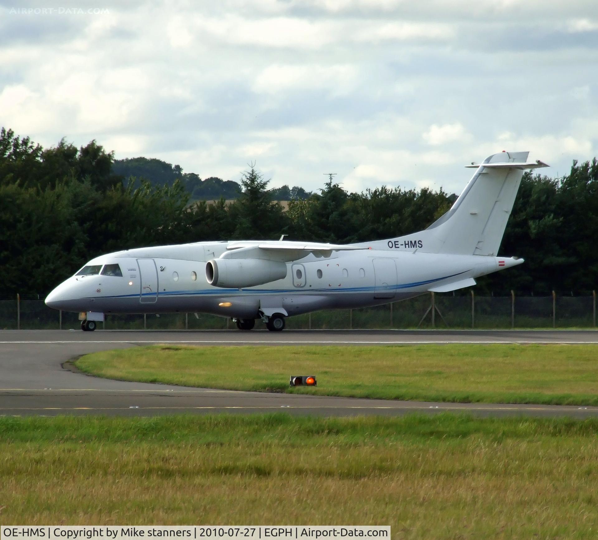 OE-HMS, 1999 Fairchild Dornier 328-300 328JET C/N 3121, Tyrolean Do.328 jet lands on runway 24