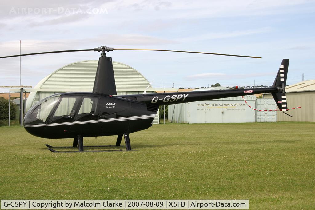 G-GSPY, 2005 Robinson R44 Raven II C/N 10772, Robinson R44 II, Fishburn Airfield, August 2007.