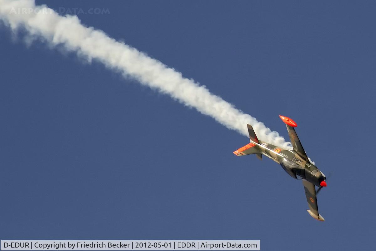 D-EDUR, 1980 SIAI-Marchetti SF-260 C/N 110, aerobatics at Flughafenfest 2012 at Saarbrücken IAP