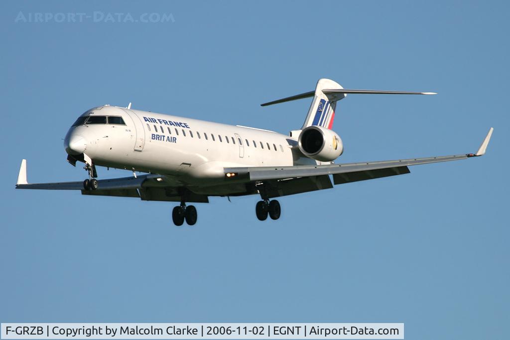F-GRZB, Canadair CRJ-702 (CL-600-2C10) Regional Jet C/N 10007, Canadair CL-600-2C10 Regional Jet CRJ-702, Newcastle Airport, November 2006.
