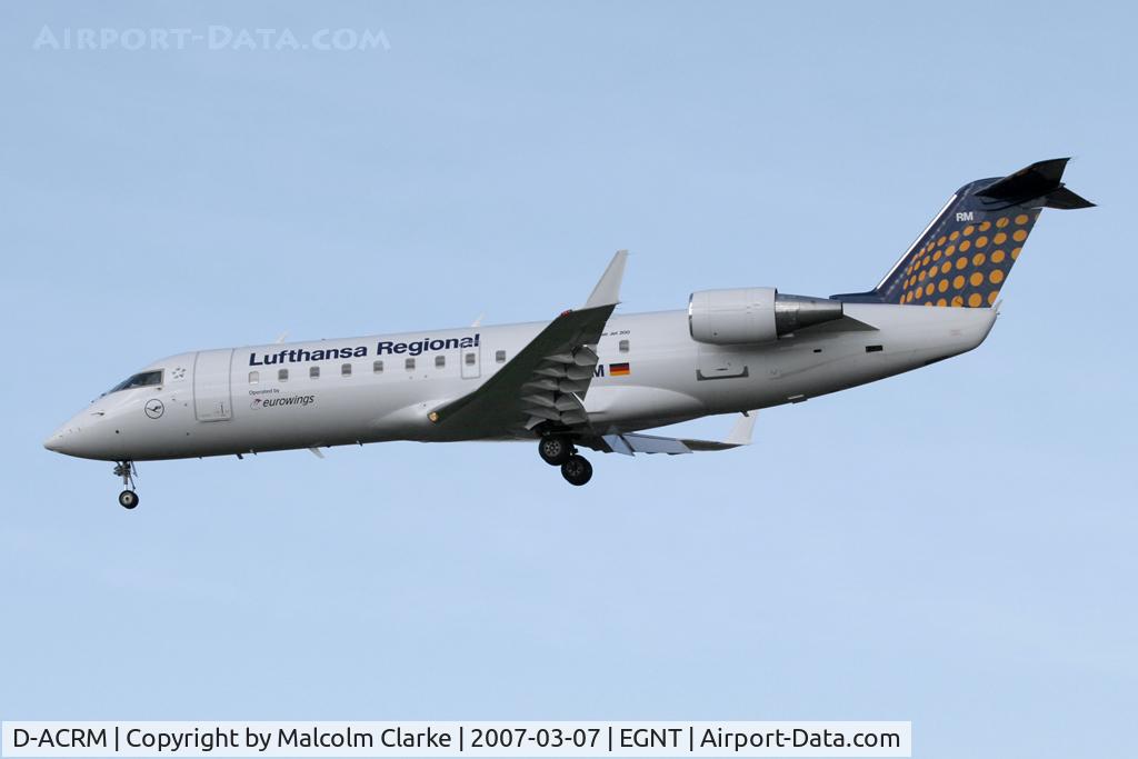 D-ACRM, 2000 Canadair CRJ-200LR (CL-600-2B19) C/N 7478, Canadair CL-600-2B19 Regional Jet CRJ-200LR, Newcastle Airport, March 2007.