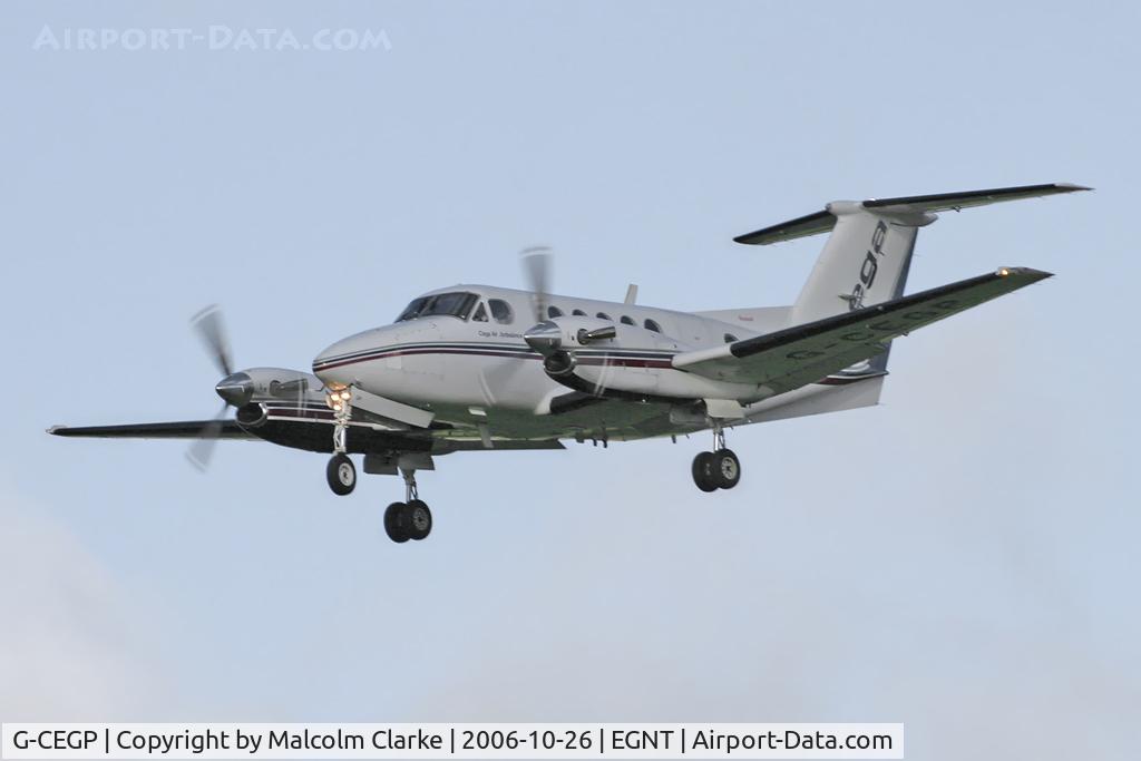 G-CEGP, 1980 Beech 200 Super King Air C/N BB-726, Beech 200, Newcastle Airport, October 2006.