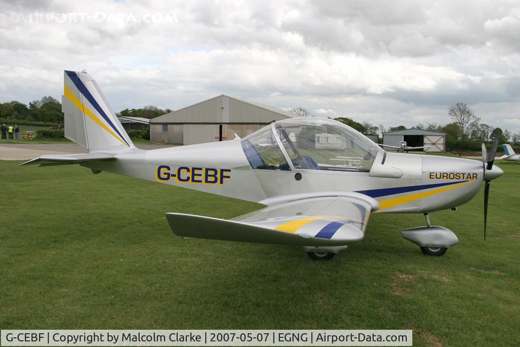 G-CEBF, 2006 Aerotechnik EV-97A Eurostar C/N PFA 315A-14525, Aerotechnik EV-97A Eurostar, Bagby Airfield, May 2007.