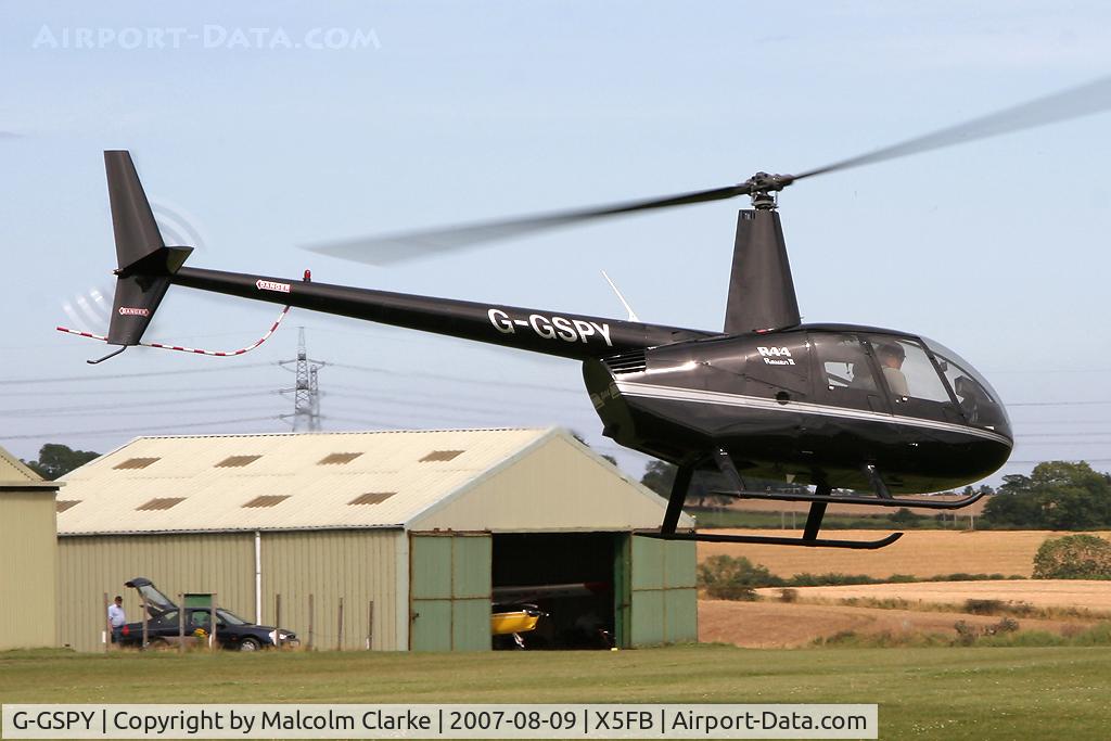 G-GSPY, 2005 Robinson R44 Raven II C/N 10772, Robinson R44 II, Fishburn Airfield, August 2007.
