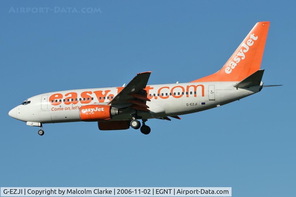 G-EZJI, 2001 Boeing 737-73V C/N 30241, Boeing 737-73V, Newcastle Airport, November 2006.