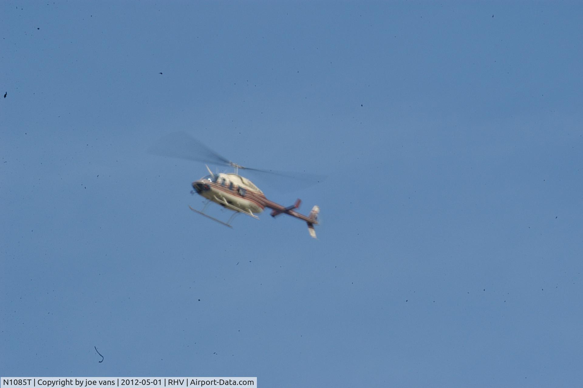 N1085T, 1980 Bell 206L-1 LongRanger II C/N 45376, was flying over my house to survey nearby electrical power lines