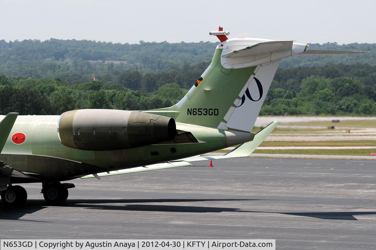 N653GD, 2010 Gulfstream Aerospace G650 (G-VI) C/N 6003, Tail instrument mounted on top of Horizontal.