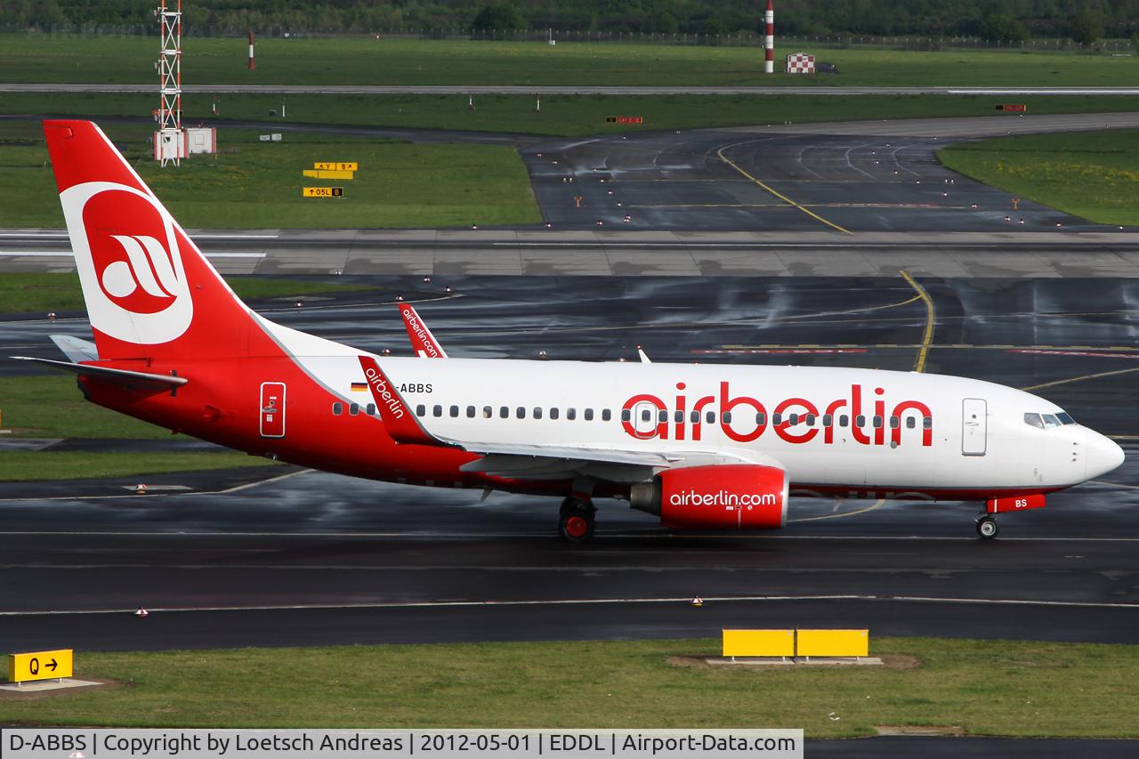 D-ABBS, 2001 Boeing 737-76N C/N 28654, AB6744 Dusseldorf to Hamburg