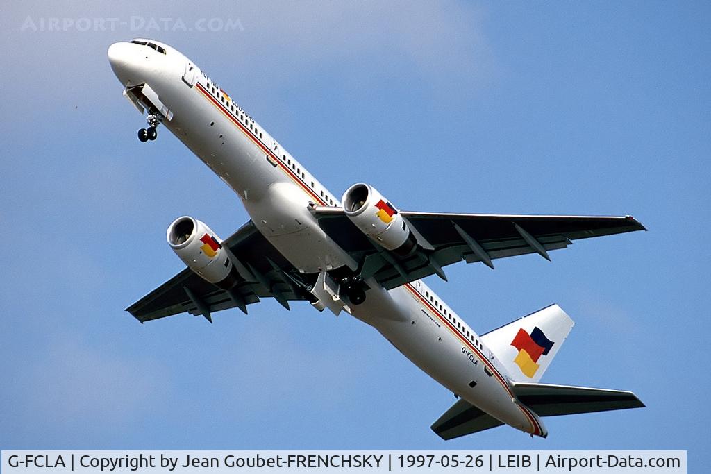 G-FCLA, 1997 Boeing 757-28A C/N 27621, Flying Colours Airlines take off to Manchester