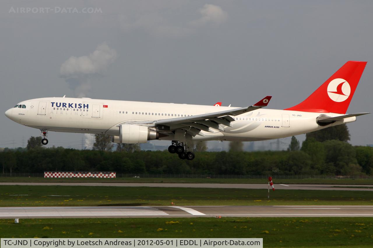 TC-JND, 2006 Airbus A330-203 C/N 754, THY1523 Istanbul, Ataturk (IST) to Dusseldorf