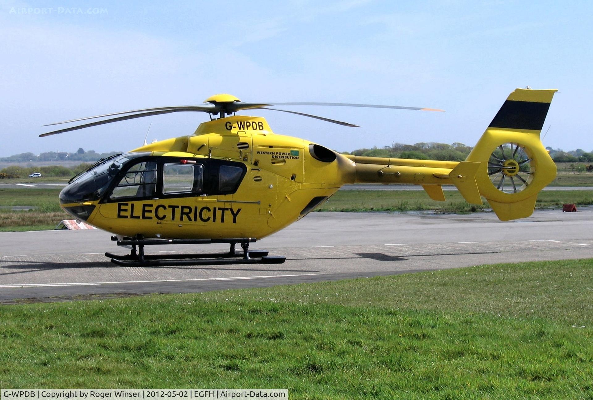 G-WPDB, 1999 Eurocopter EC-135P-1 C/N 0112, Visiting helicopter operated by Western Power Distribution Helicopter Unit based at Bristol International Airport. Previously registered D-HAIT.