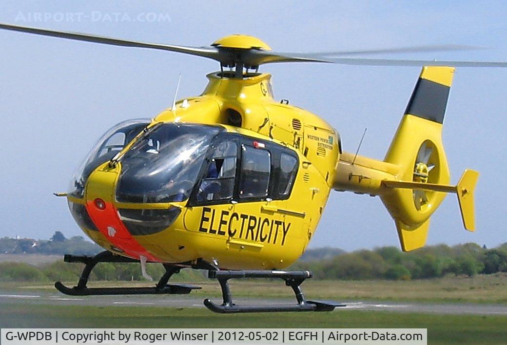G-WPDB, 1999 Eurocopter EC-135P-1 C/N 0112, Visiting helicopter operated by Western Power Distribution Helicopter Unit based at Bristol International Airport. Previously registered D-HAIT
