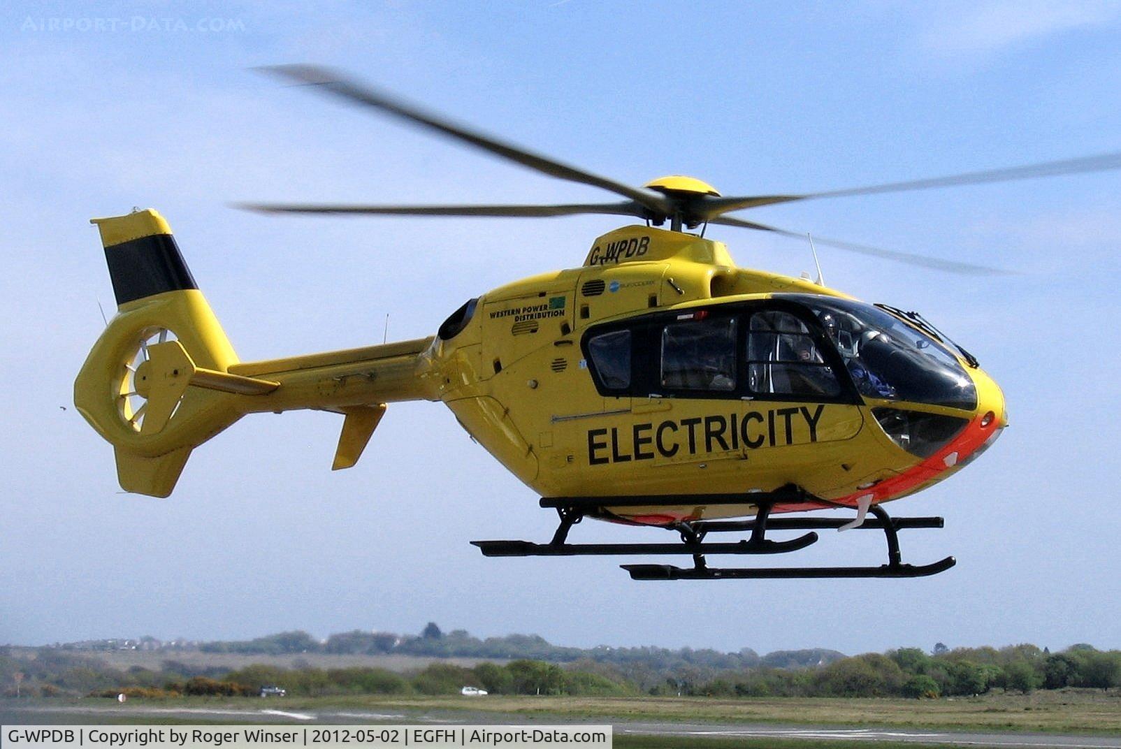 G-WPDB, 1999 Eurocopter EC-135P-1 C/N 0112, Visiting helicopter operated by Western Power Distribution Helicopter Unit based at Bristol International Airport. Previously registered D-HAIT