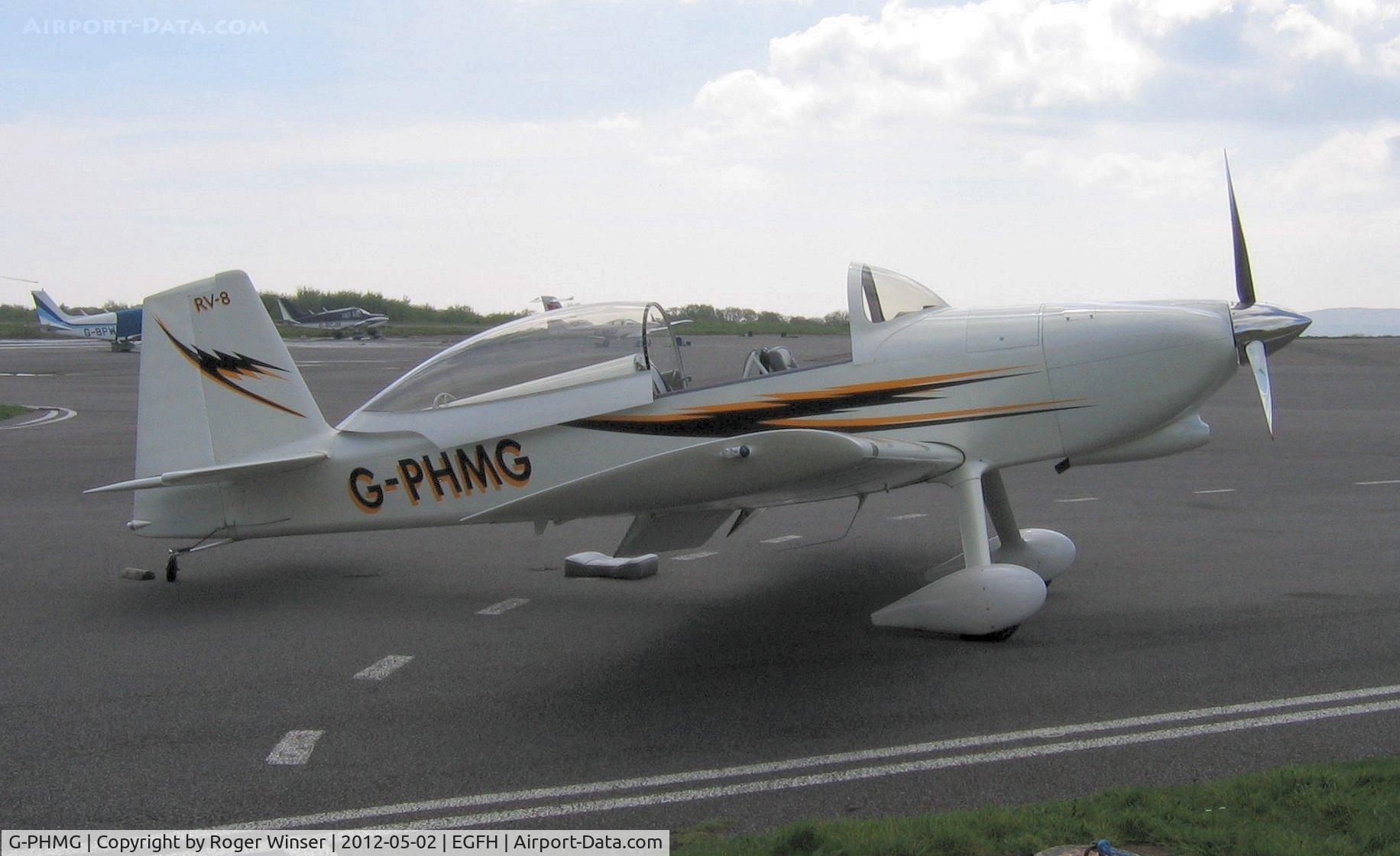 G-PHMG, 2007 Vans RV-8 C/N PFA 303-13639, Vans RV-8. Re-registered G-EGRV on 15 May 2012.