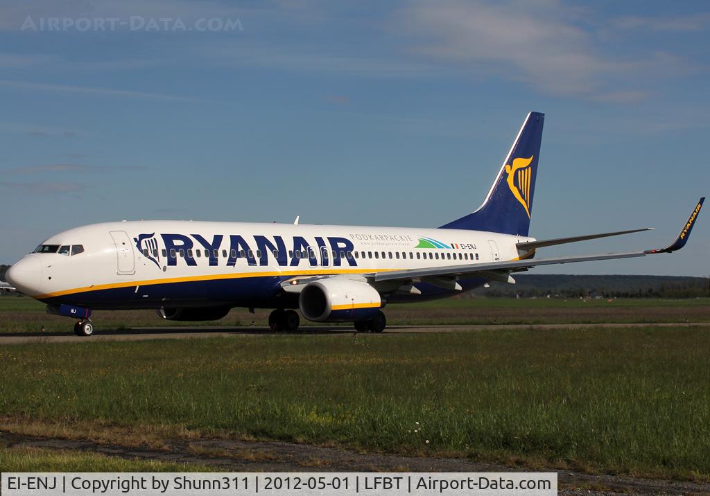 EI-ENJ, 2010 Boeing 737-8AS C/N 40301, Taxiing holding point rwy 02 for departure... Additional 'Podkarpackie' logo