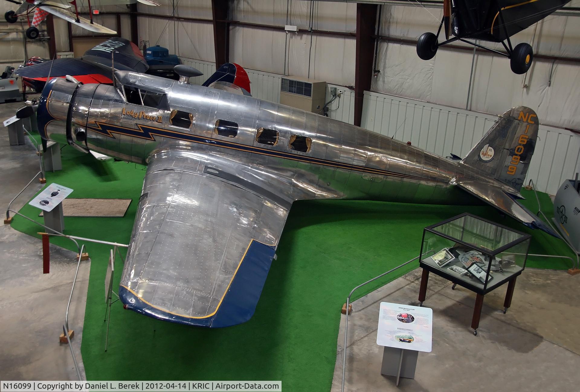 N16099, 1936 Vultee V-1AD Special C/N 25, Until transports were required to have more than one engine, single-engine aircraft ruled the airlines.