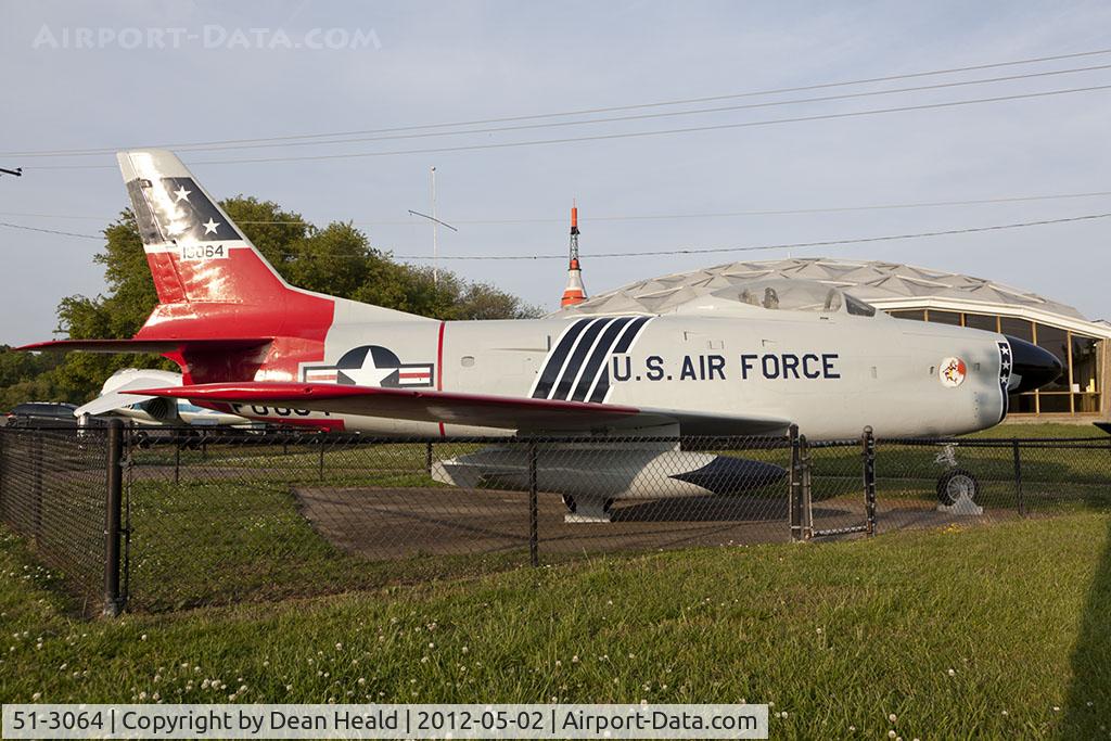51-3064, 1951 North American F-86L Sabre C/N 177-121, Air Power Park (Hampton, VA) - Accepted by the USAF on Feb 27, 1953, and continued in service until about March 1962. Marked in the colors of the 37th FIS, 14th FIW.