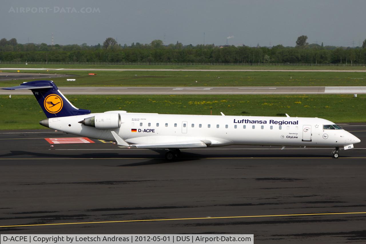 D-ACPE, 2001 Bombardier CRJ-701ER (CL-600-2C10) Regional Jet C/N 10027, unknown routing