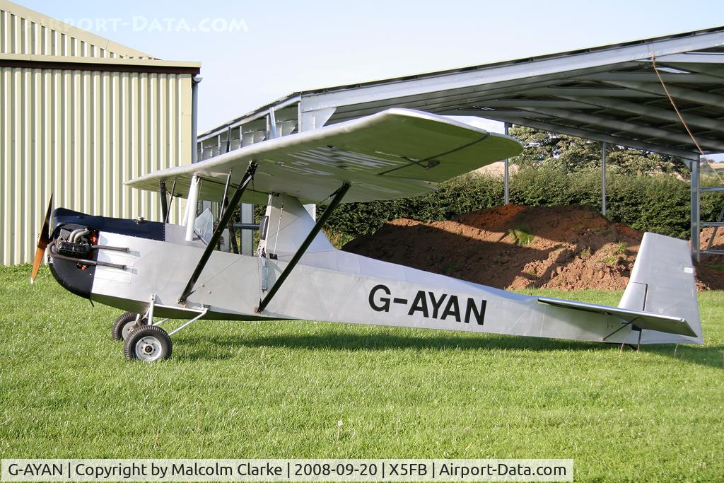 G-AYAN, 1970 Slingsby Cadet Motor Glider III C/N PFA 1385, Cadet lll Motor Glider (Slingsby T-31 conversion), Fishburn Airfield, September 2008.