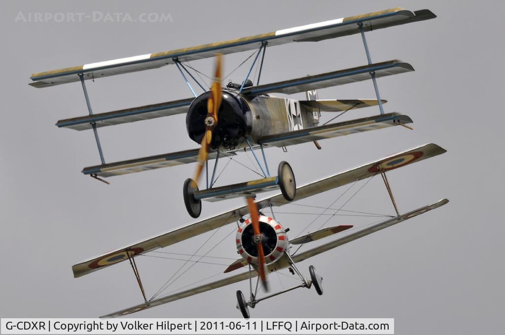G-CDXR, 2006 Fokker Dr.1 Triplane Replica C/N PFA 238-14043, dogfight