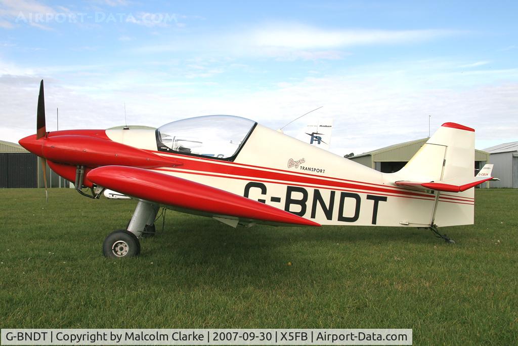 G-BNDT, 1987 Brugger MB-2 Colibri C/N PFA 043-10981, Brugger MB2 Colibri, Fishburn Airfield, September 2007.