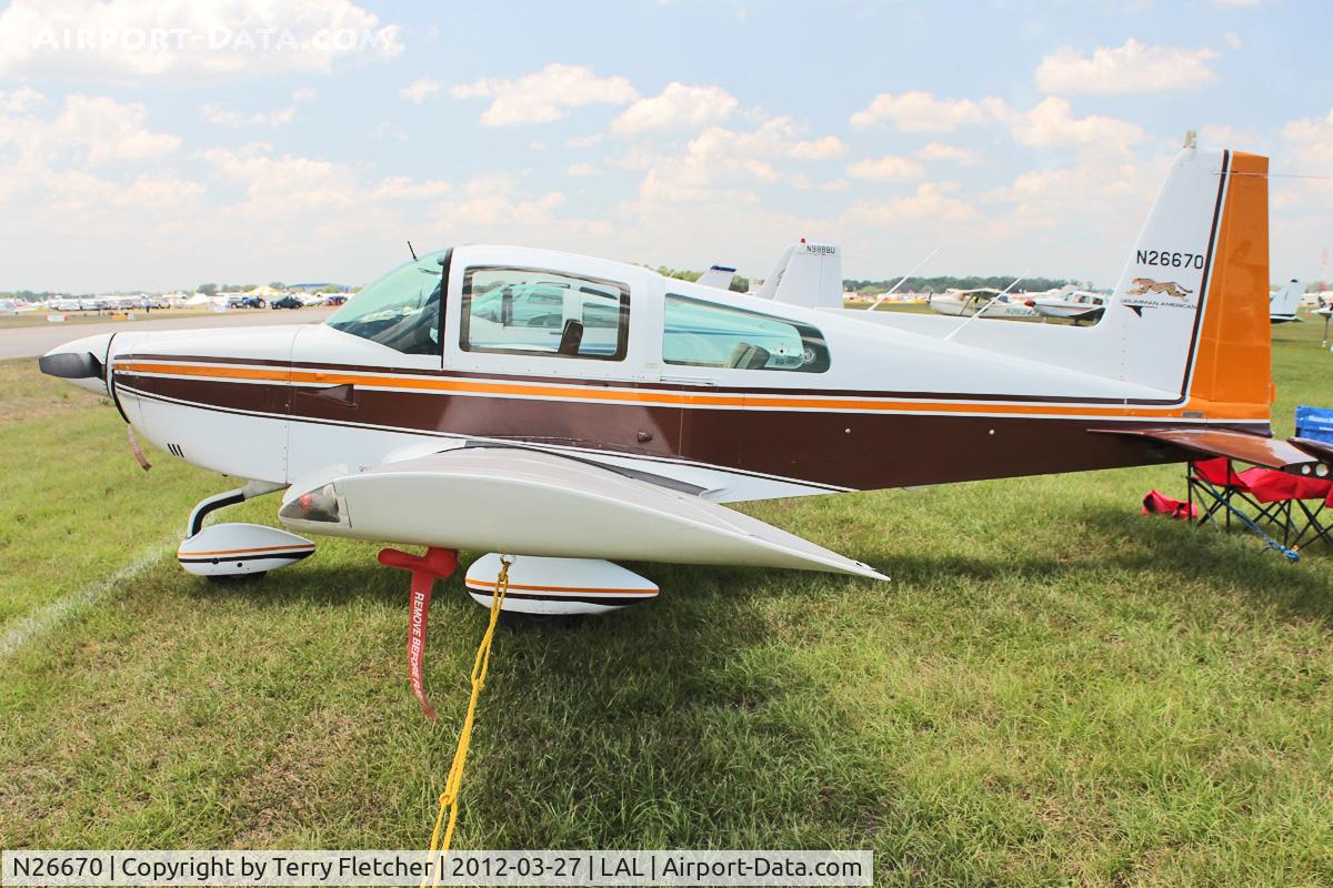 N26670, 1978 Grumman American AA-5A Cheetah C/N AA5A0628, At 2012 Sun N Fun at Lakeland , Florida