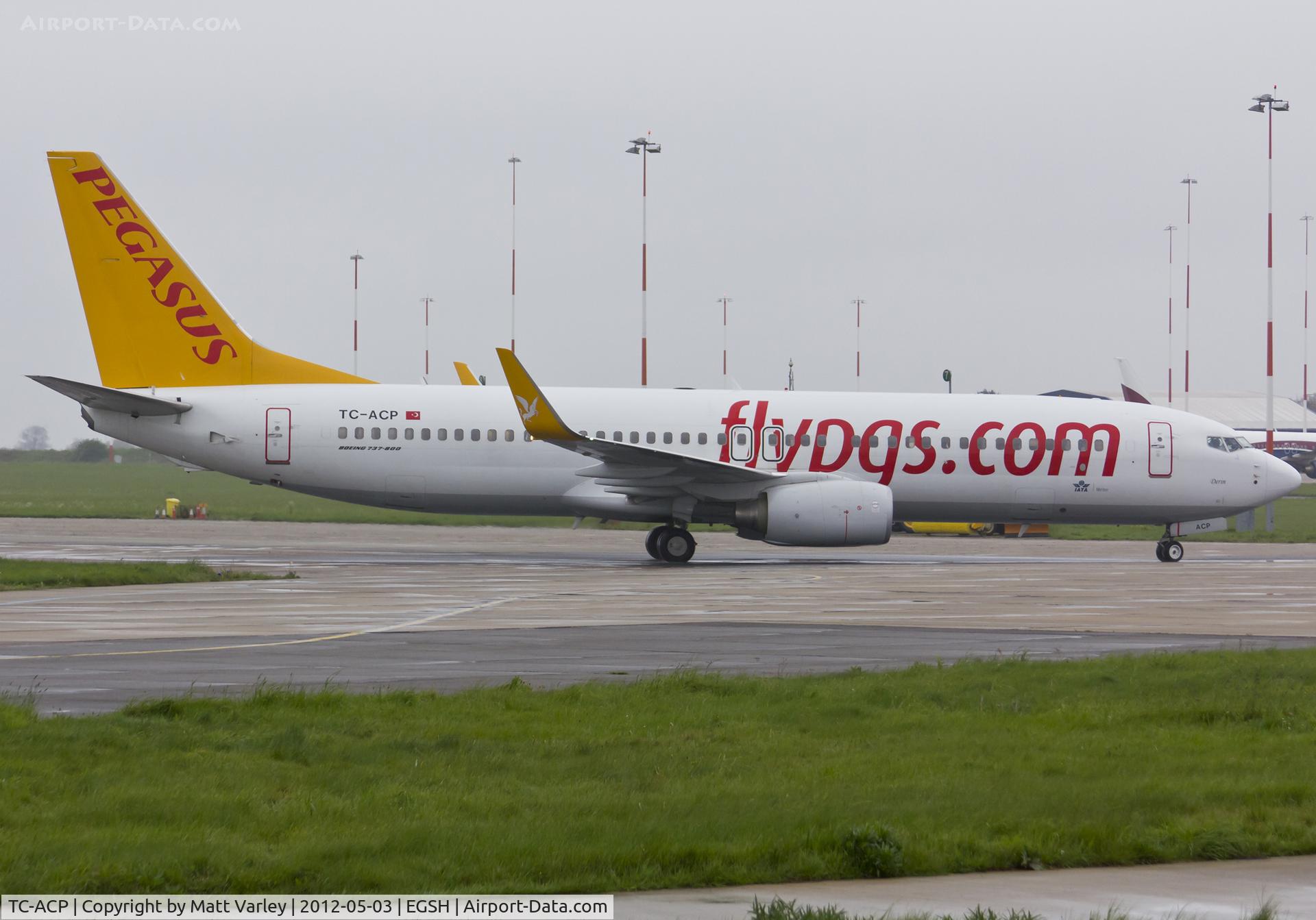 TC-ACP, 2010 Boeing 737-82R C/N 40697, PGT1425 arriving from Istanbul.
