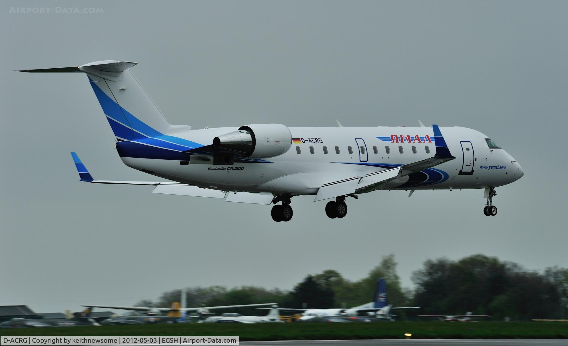 D-ACRG, 2002 Bombardier CRJ-200ER (CL-600-2B19) C/N 7630, Making a welcome return to Norwich.