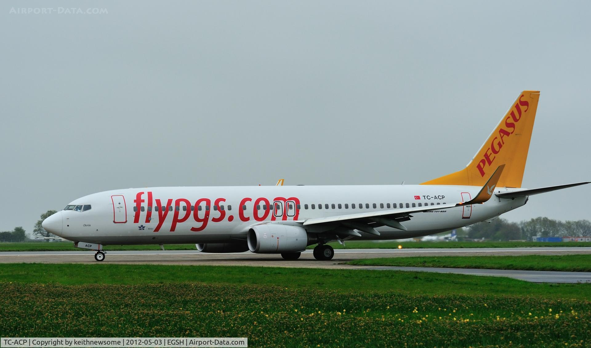 TC-ACP, 2010 Boeing 737-82R C/N 40697, Departure on day one of many !