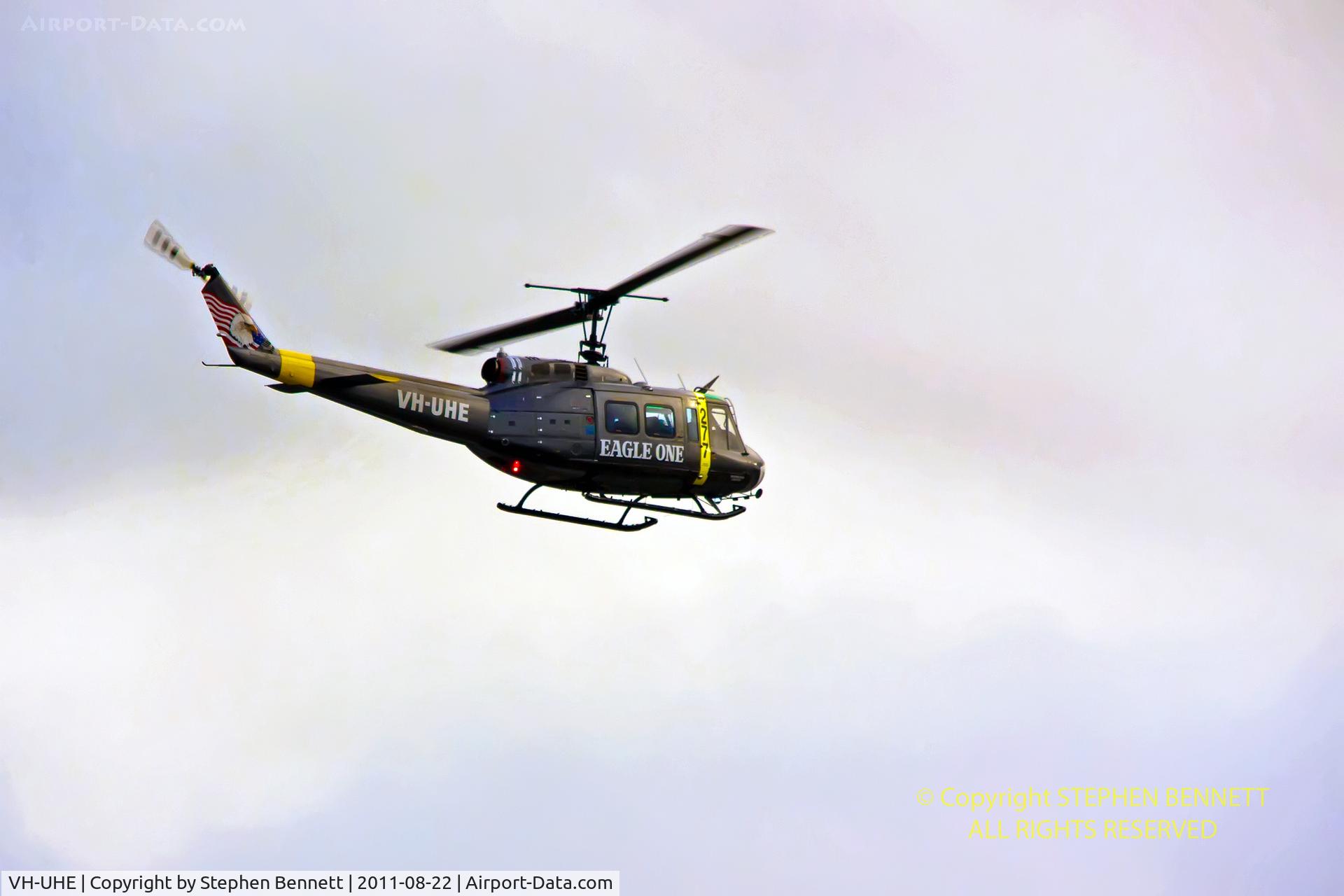 VH-UHE, 1966 Bell UH-1H Iroquois C/N 5995, Deliveries made, and returning to Sydney from Tuggerah NSW, Aust