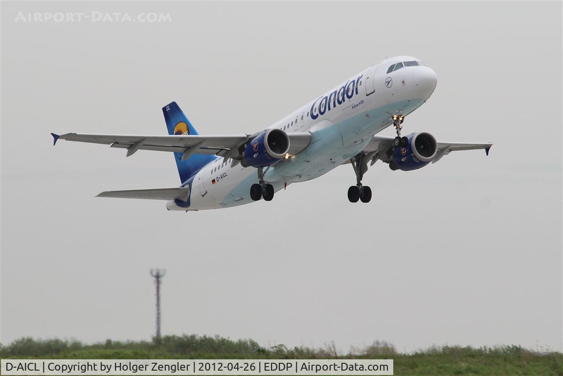 D-AICL, 2001 Airbus A320-212 C/N 1437, Up and away to Canary Islands....