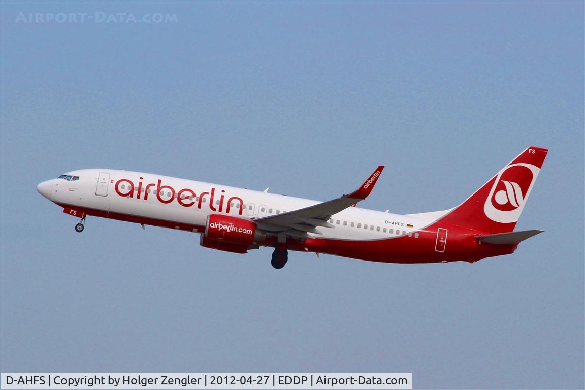 D-AHFS, 2000 Boeing 737-8K5 C/N 28623, Leaving LEJ in southern direction.....